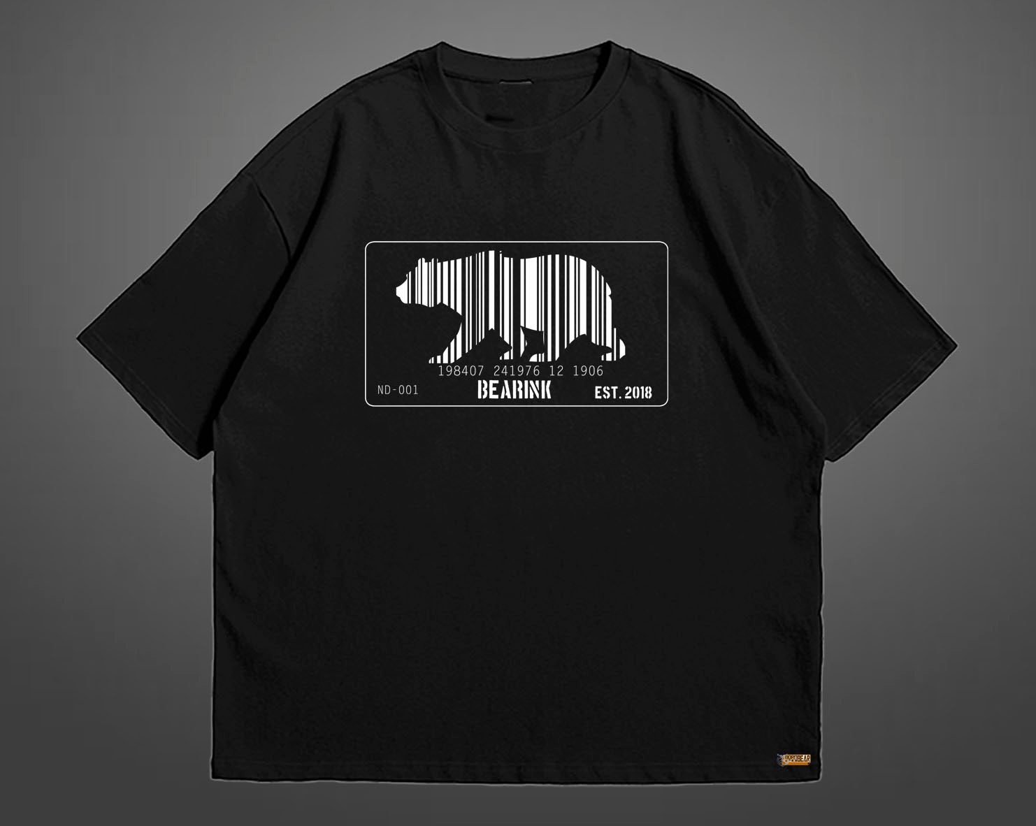 Camiseta Oversize Oso Código de Barras