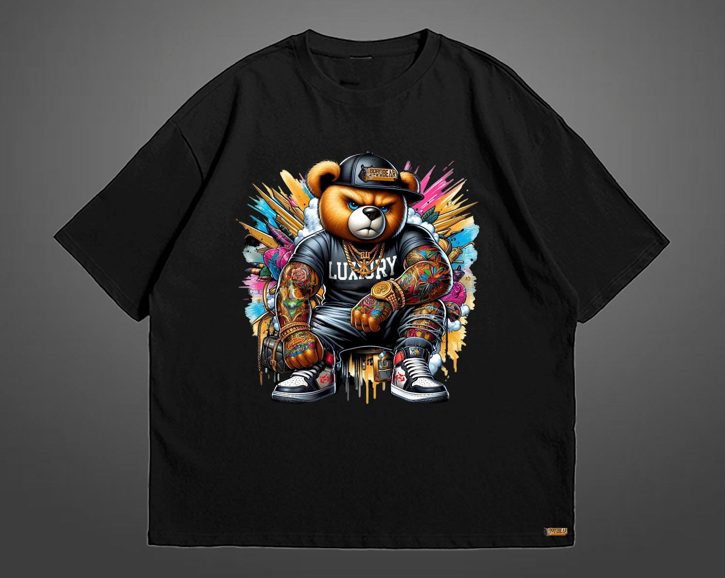 Camiseta Oversize Bear Luxury Tatoo